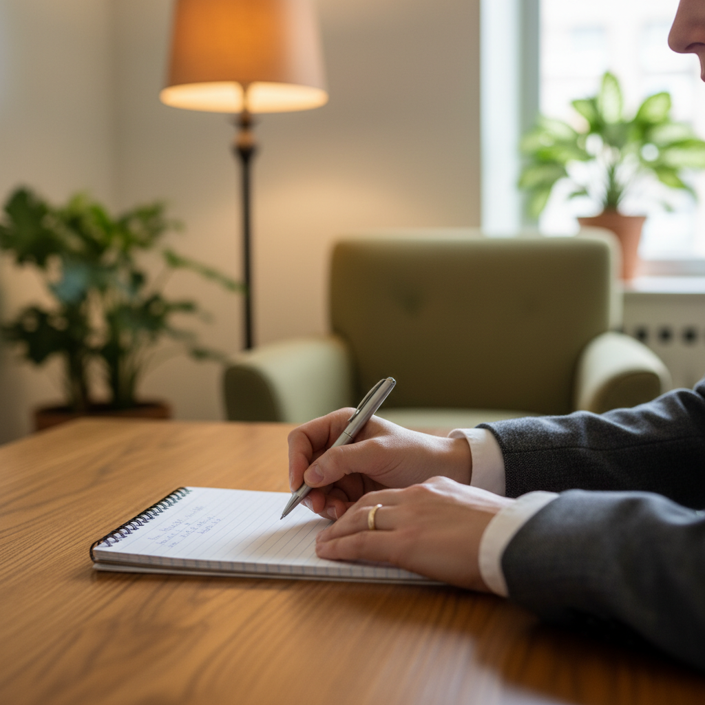 Clinical counseling session illustration